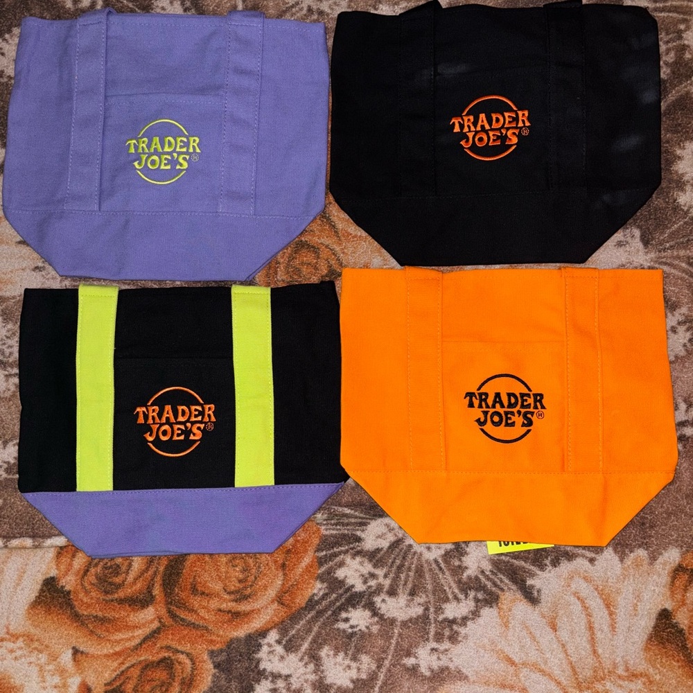 Trader Joe's Colorful Tote Bag Set